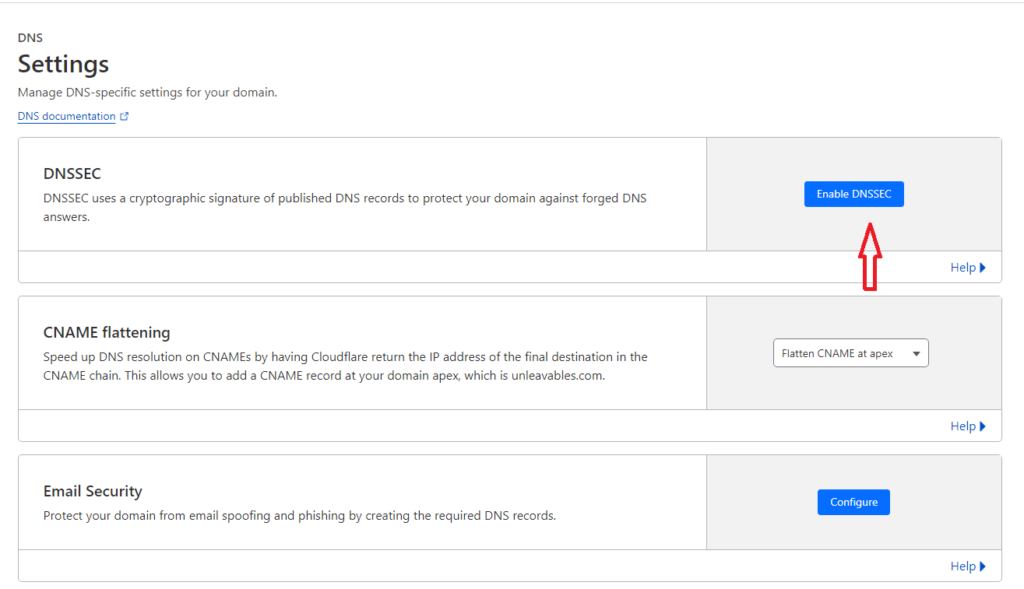 DNSSEC Activation in cloudflare